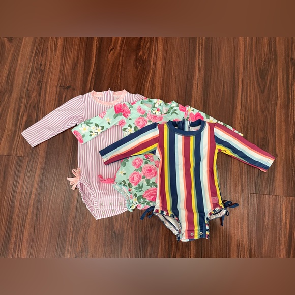 THREE Ruffle Butts Swimsuits 6-12 mo - Picture 3 of 7